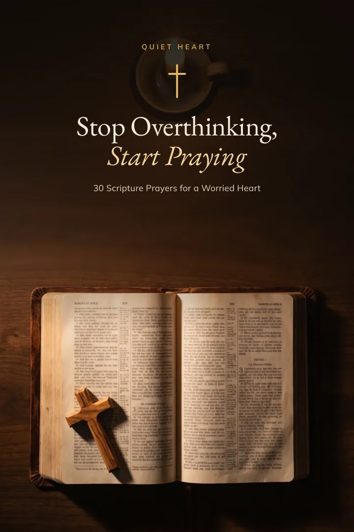 Cover of the ebook Stop Overthinking, Start Praying: 30 Scripture Prayers for a Worried Heart